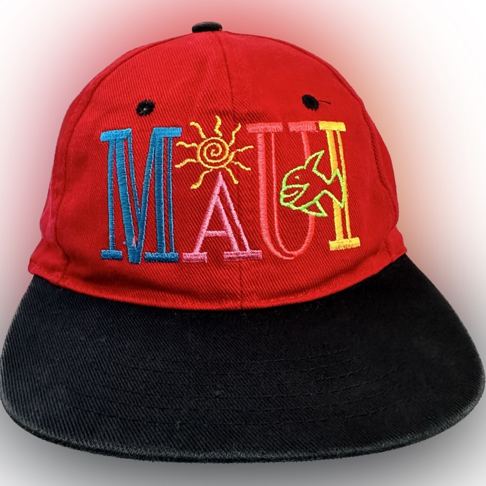 Vintage Maui Hawaiian Headwear Baseball Hat Snapback Cap Surfing 90’s - Picture 1 of 10